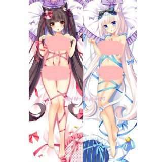 Nekopara Vanilla Chocola Anime Girl Dakimakura Hugging Body Pillow Case Cover
