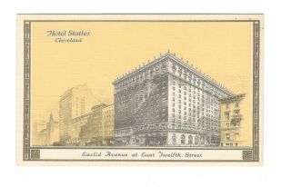 Hotel Statler Cleveland Ohio Vintage Postcard Eb237