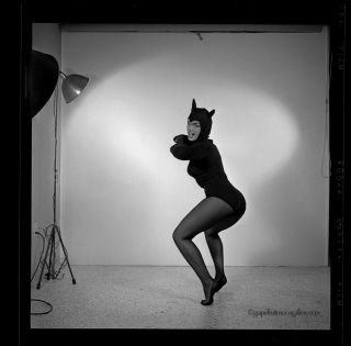 Bettie Page 1954 Camera Negative Bunny Yeager Estate With Copyrights Devil Doll 2