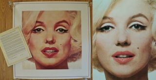 Marilyn Monroe Vintage Signed Bert Stern Photo Calendar Art Lithograph