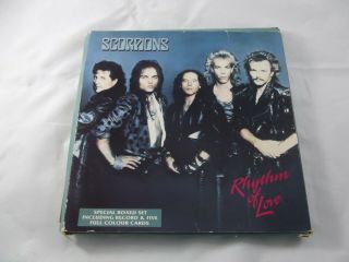 Scorpions ‎rhythm Of Love 7 " Vinyl Single Box Set Harx5240 C/w All 5 Prints,  Cd