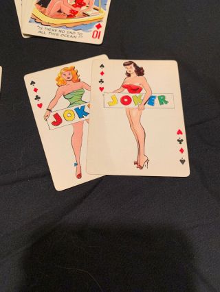 1954 Risque Cartoon Pin - up Playing Cards Fun Pack Frederic Distributors 2