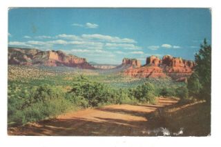 Road To Red Rock Ranch Oak Creek Canyon Arizona Vintage Postcard An8