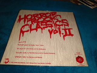Horror Rock Classics Vol.  Ii Shaped 10 " E.  P Record Vinyl Vg