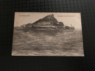 Vintage Postcard - Gibraltar - Entrance From The Strait - J M Danam - R14
