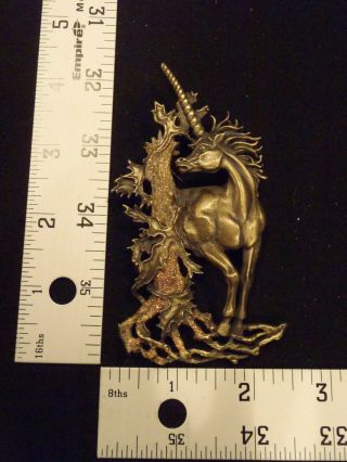 Unicorn Pin,  Broach,  Pin,  Button,  Metal,  Vintage,  Old,  Rare,  Antique,  Horse,  Pegasus,  Cool