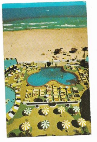 Vintage Florida Chrome Postcard Miami Beach Stan Musial Biggie 
