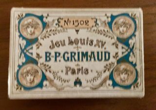 Vintage French Art Nouveau Playing Cards B P Grimaud Jeu Louis Xv Paris 1502