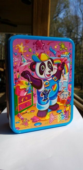 Vintage Lisa Frank Stationary Tin - - Painter Panda