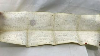 Orig.  1789 Signed & Hand Written Indenture Philadelphia Pa Parchment
