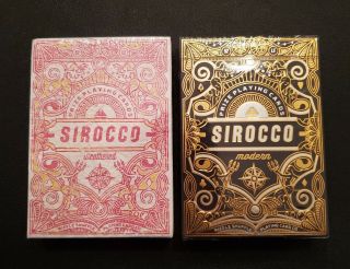 Sirocco Gilded 2 Deck Set Bicycle Playing Cards - Rare 1 Of 75 Riffle Shuffle