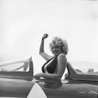 1950s Bunny Yeager Archive Camera Negative Maria Stinger Air Force Sexy Pinup
