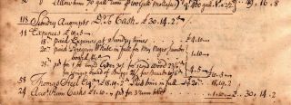 1724,  Boston,  Cornelius Waldo,  Grog House,  ledger page,  boarding Sambo 3
