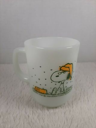 Vintage Fire King Snoopy Coffee Mug (i Hate It When It Snows On My French Toast)