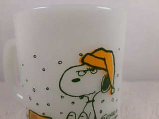 Vintage Fire King Snoopy Coffee Mug (i Hate It When It Snows On My French Toast) 3