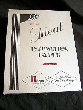 Vintage Ideal Onion Skin Typewriter Paper 500 Sheets Universal,  Chicago Pre 1963