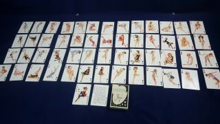 Vintage Vanities By Vargas Pin Up Girl Playing 54 Cards Deck Box Complete Ln