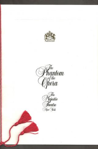 Michael Crawford " Phantom Of The Opera " Sarah Brightman 1988 Souvenir Program