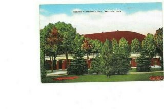 Vintage Postcard Mormon Tabernacle Salt Lake City Utah Linen