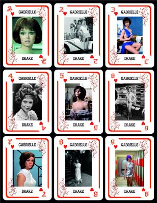 Gabrielle Drake 1 Box With 54 Poker Playing Cards - Argentina - Nib