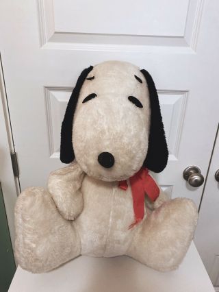 Vtg 1968 United Feature Syndicate Large 19 " Snoopy Dog Plush Charlie Brown