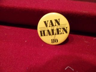 Vintage Van Halen Rock Music Pin Button 1980s Rare