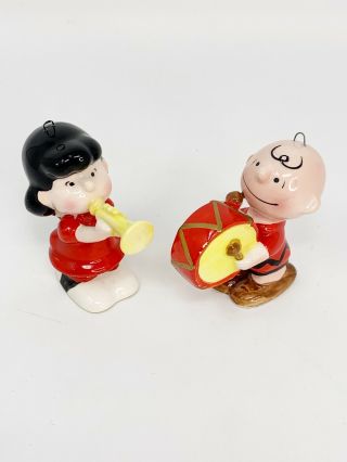 Vintage Ceramic Peanuts Ornament 1950 Charlie Brown Lucy Japan United Feature