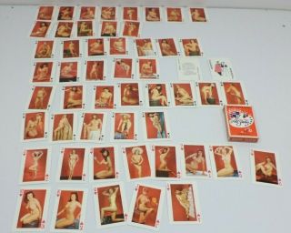 Fifty - Two Art Studies Novelty Nude Playing Cards Complete 1950s Vintage Pinups