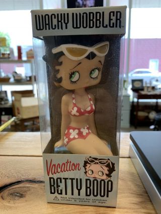 Wacky Wobbler Vacation Betty Boop Bobble Head.  Box Never Opened.