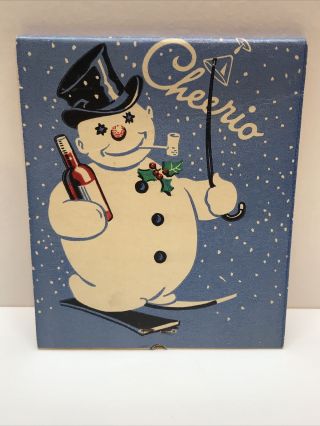 Vintage Giant Feature Matchbook Christmas Snowman Hutsie’s Harbor House Full