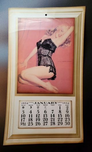 Marilyn Monoe 1954 Golden Dream Calendar
