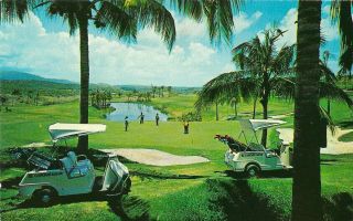 Vintage Puerto Rico Chrome Postcard 18th Green Golf Course El Conquistador
