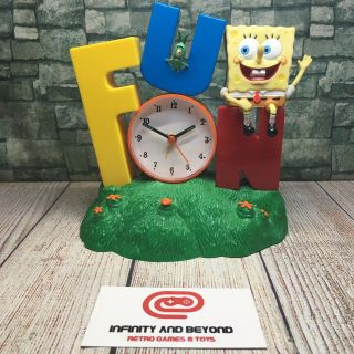 2002 Tek Time Musical Singing Fun Spongebob Squarepants Alarm Clock Great