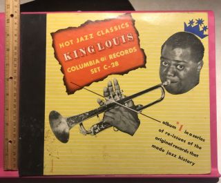 King Louis Armstrong Hot Jazz Classics Columbia Set 4 Albums Records 10” 78rpm