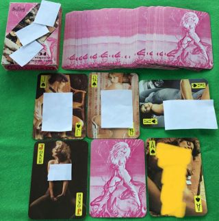Old Vintage Smiling Brand Wide Playing Cards Pin Up Glamour Models Girls Nudes 3