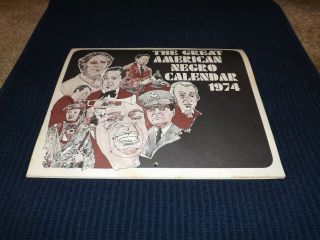 Vintage The Great American Negro Calendar 1974 - Jabara 