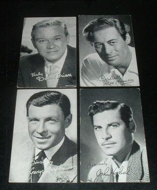 Lqqk 4 Vintage 1950s Movie Star Exhibit Post Cards 59