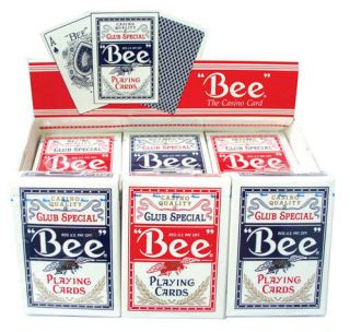 12 Decks Bee Standard Poker Playing Cards Red & Blue Decks Casino Quality