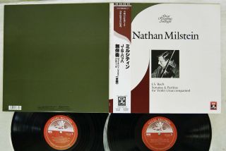 Milstein Bach Sonatas & Partitas Solo Violin Angel Toje - 7619.  20 Japan Obi 2lp