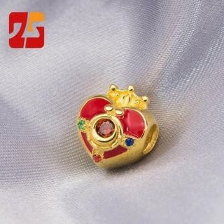 Sailor Moon 20th Anniversary Pendant Charm Bead 925 Silver,  18k Heart