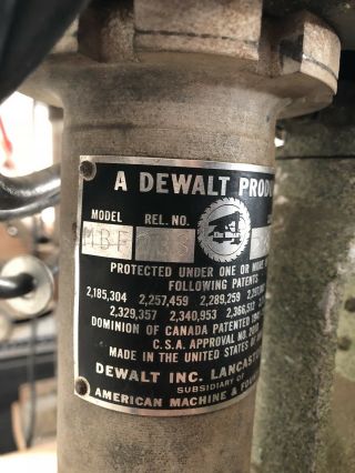 Vintage Dewalt Radial Arm Saw
