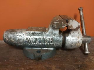Vintage Wilton 350 3 - 1/2 " Bullet Bench Vise Date 2 - 1985 Nr