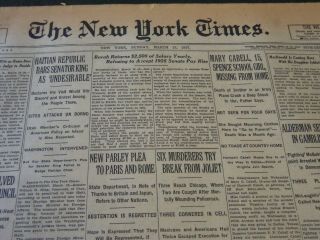 1927 March 13 York Times - 6 Murderers Try Break From Joliet - Nt 5591