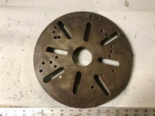 Machinist Mill Lathe Mill 10 3/4 " South Bend No 1 Lathe Face Plate 2 1/4 " Drwy