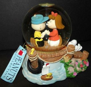 Westland Giftware Peanuts Lucy & Charlie Brown Snow Globe Musical Snowglobe