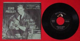 Elvis " Love Me Tender " Rare Green Sleeve F/ 1956 47 - 6643 M - /m