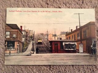 Vintage 1910 Postcard Of Inclined Railway,  Duluth,  Minnesota