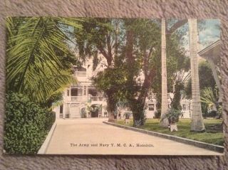 Vintage Postcard Of The Army And Navy Y.  M.  C.  A. ,  Honolulu,  Hawaii