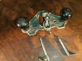 Stanley No.  71 Router Plane With Fence,  Depth Stop And One 1/2 " Cutter.  No Reser