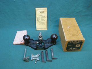 Stanley No.  71 Router Plane Complete With Box & Papers